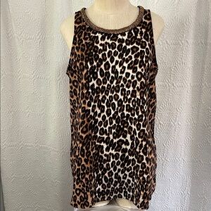 Alfani Brown Leopard Print Tank Top